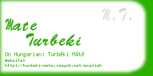 mate turbeki business card