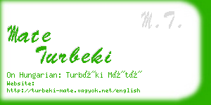 mate turbeki business card